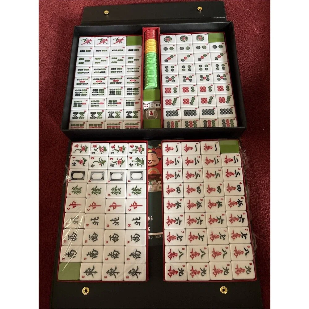 Chinese Mahjong Set X-Large 146 Numbered Melamine 1.5